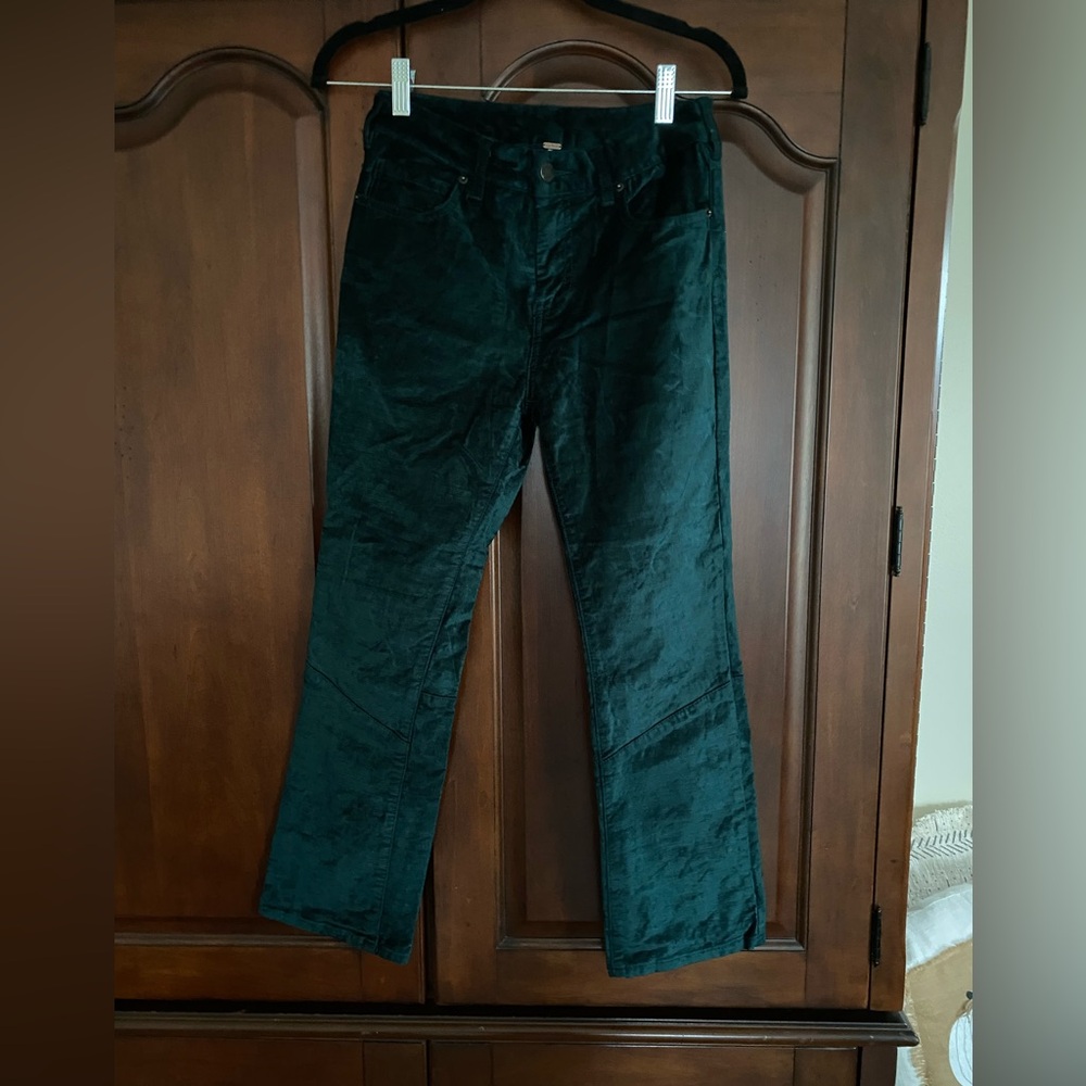 Dark Green Velvet Pants by Free People